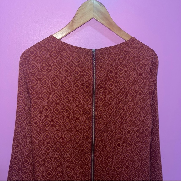 Prana Dress Women's Size Small Pomegranate Rust Long Sleeve Lightweight Cece - Picture 10 of 13